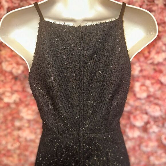 H&M (4) Black Dress with Slit in Back - Picture 7 of 9